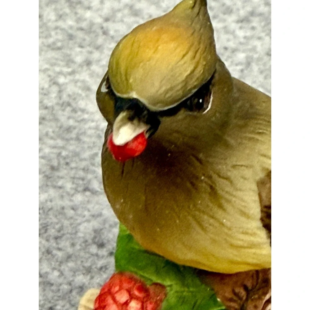 Cedar Waxwing Porcelain Figurine 